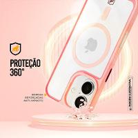 Capa case capinha para iPhone 17 - Magsafe Wave Transparente - Rosa - Gshield - 6