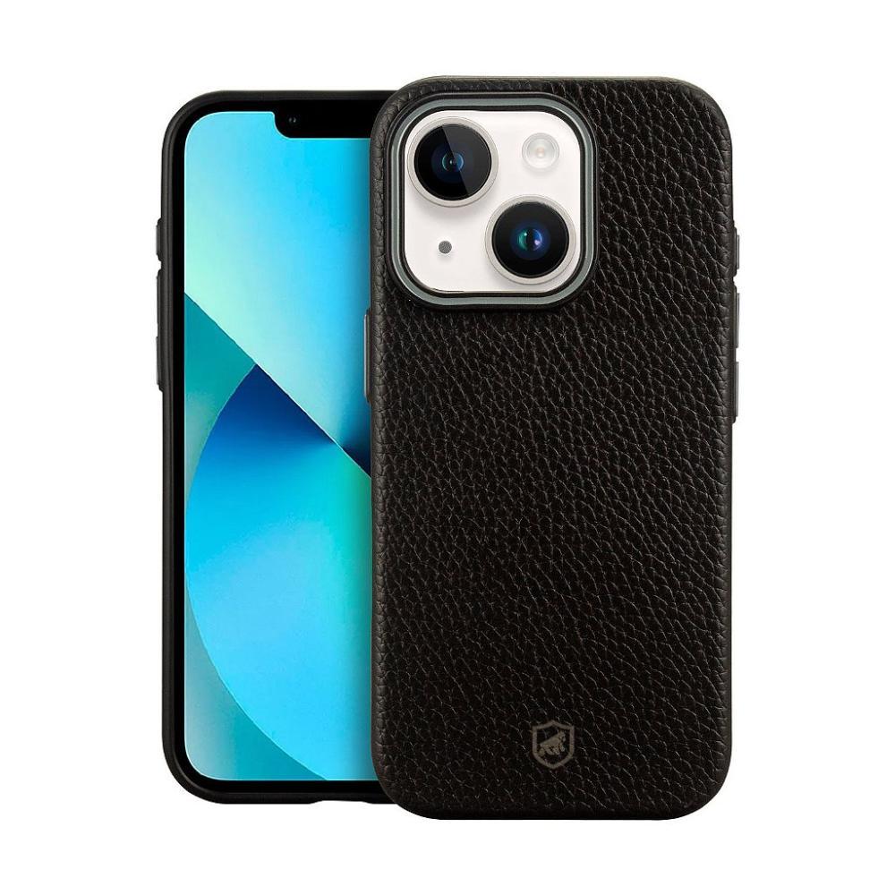 Capa case capinha para iPhone 13 - Magsafe Tech Couro - Preta - Gshield - 1