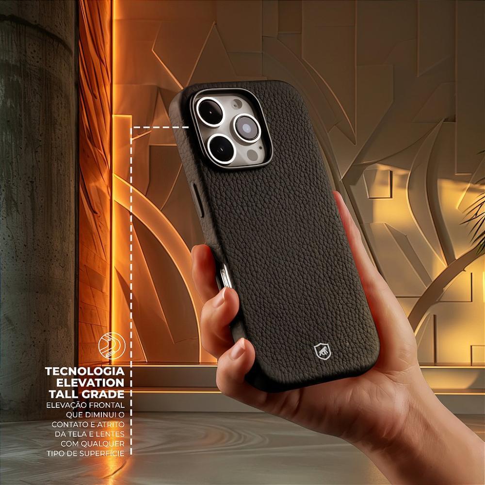 Capa case capinha para iPhone 13 - Magsafe Tech Couro - Preta - Gshield - 6