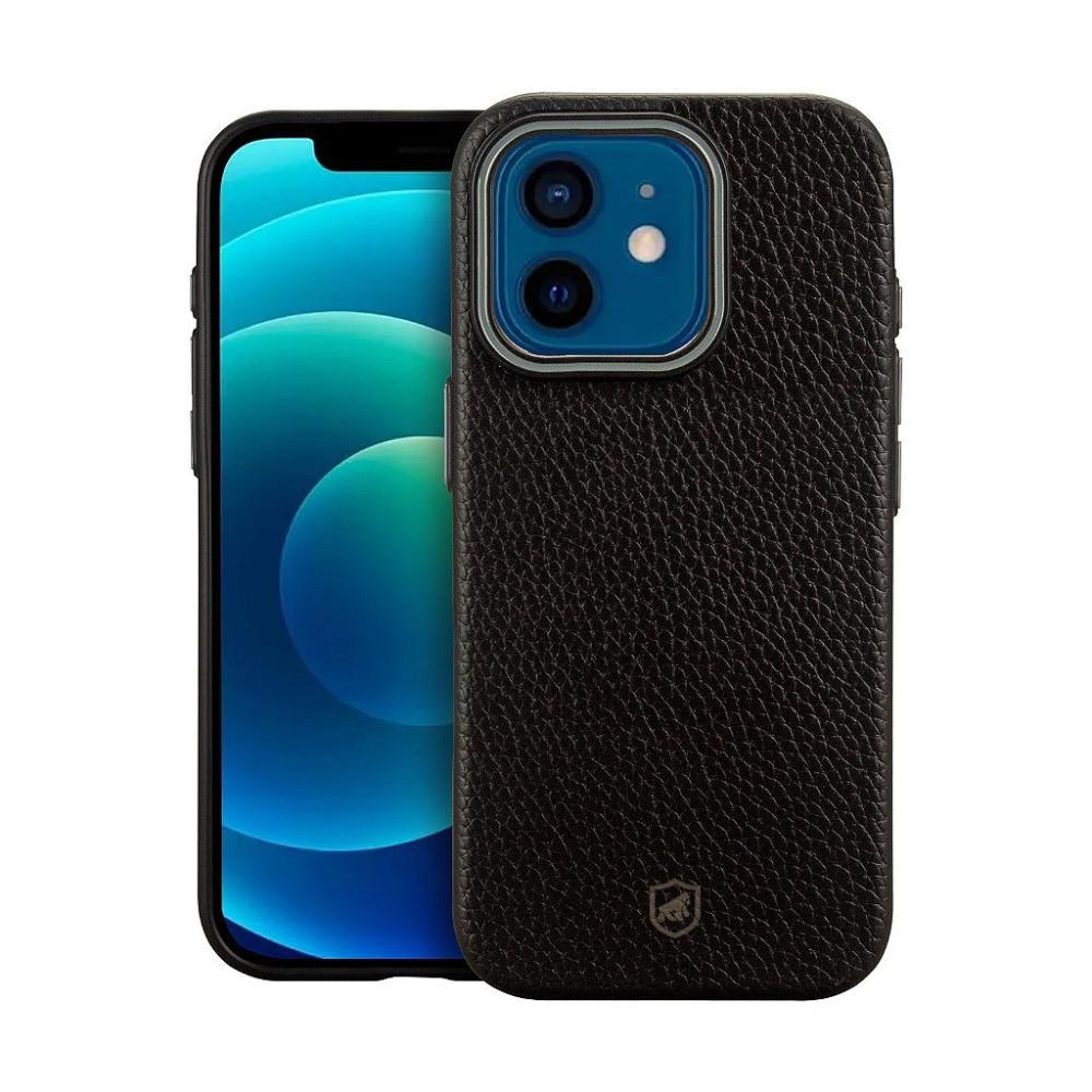 Capa case capinha para iPhone 12 - Magsafe TechCouro - Preta - Gshield - 1
