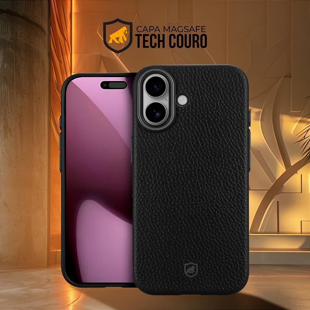 Capa case capinha para iPhone 13 Pro Max - Magsafe TechCouro - Preta - Gshield - 3