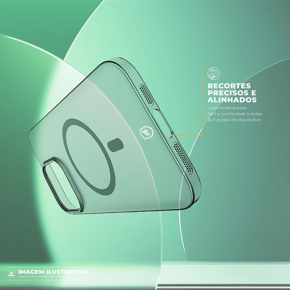 Capa case capinha para iPhone 15 Pro Max - Crystal Slim Magsafe Titanium - 4