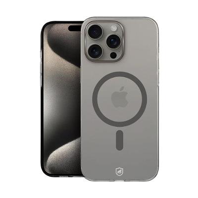 Capa case capinha para iPhone 15 Pro Max - Crystal Slim Magsafe Titanium