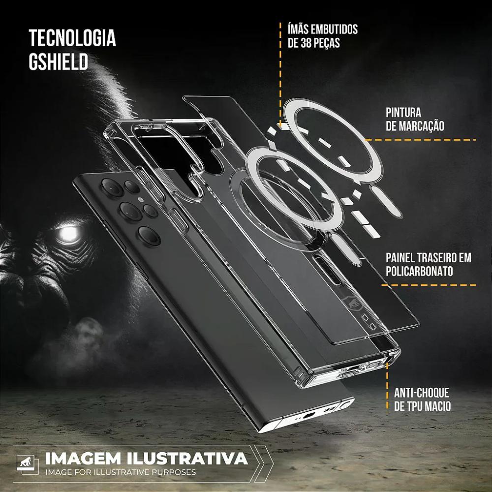 Capa case capinha MagSafe para Samsung Galaxy Z Flip 7 FE - Transparente - Gshield - 3