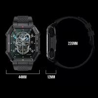 Smartwatch com Monitor Cardíaco - Preto - Verde - 3