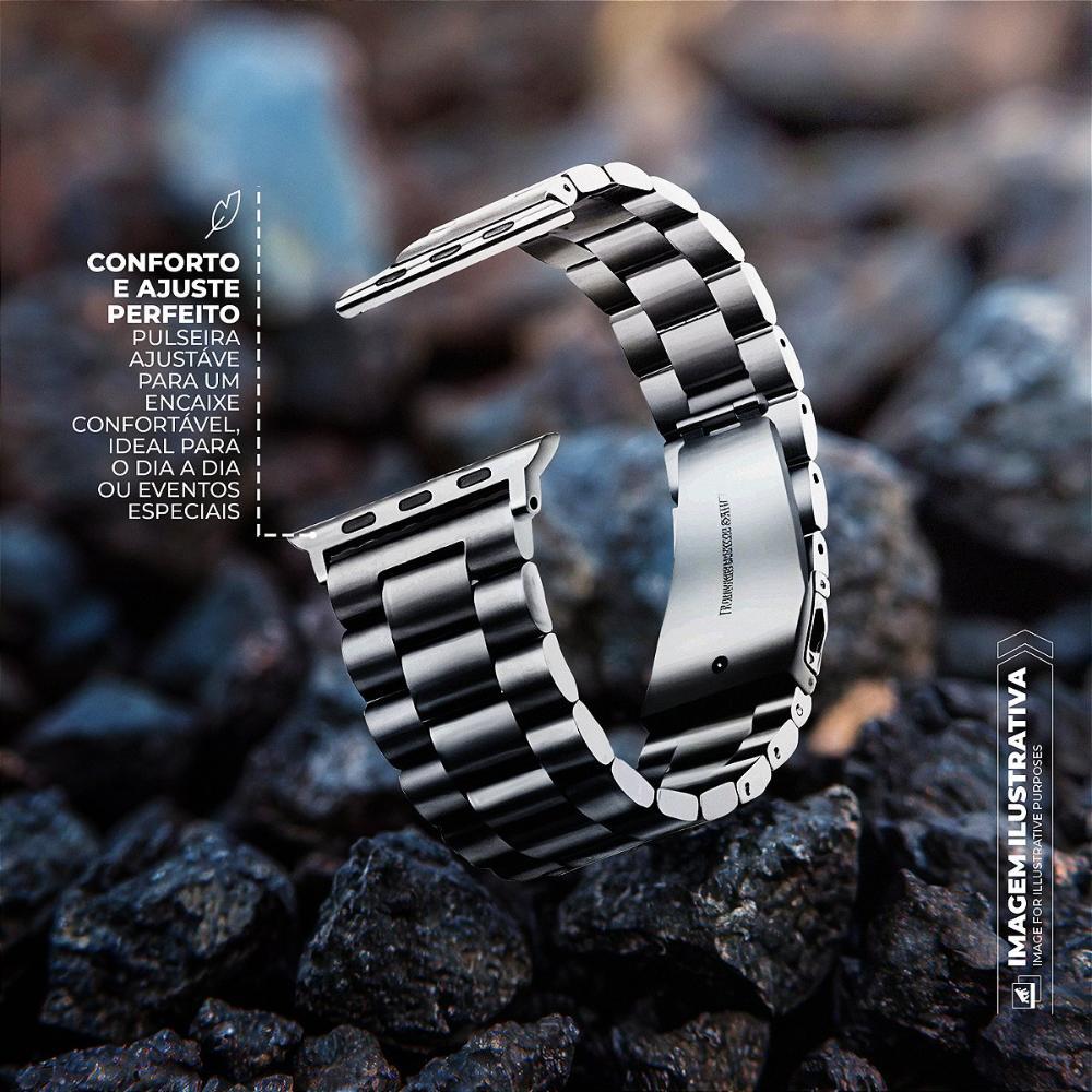 Pulseira para Apple Watch 38 / 40 / 41 MM - Metal Armor - Prata - Gshield - 2