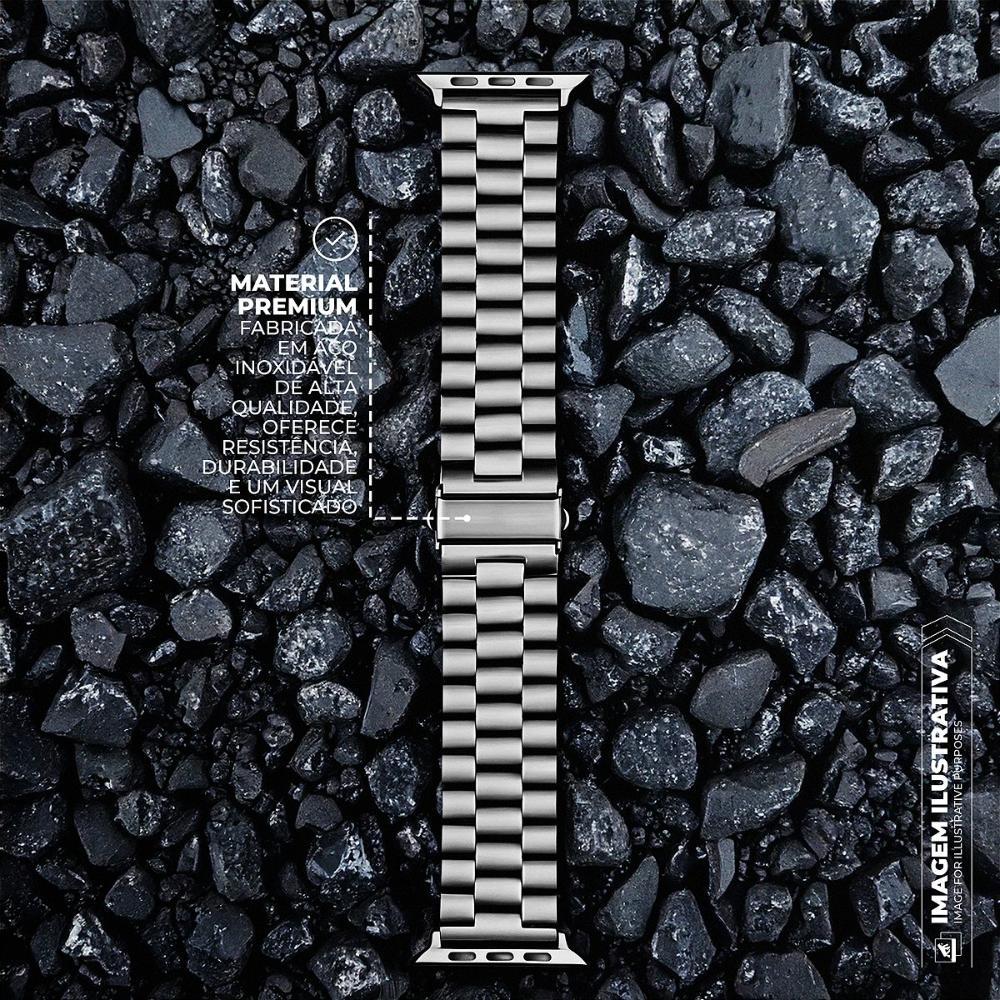 Pulseira para Apple Watch 38 / 40 / 41 MM - Metal Armor - Prata - Gshield - 3
