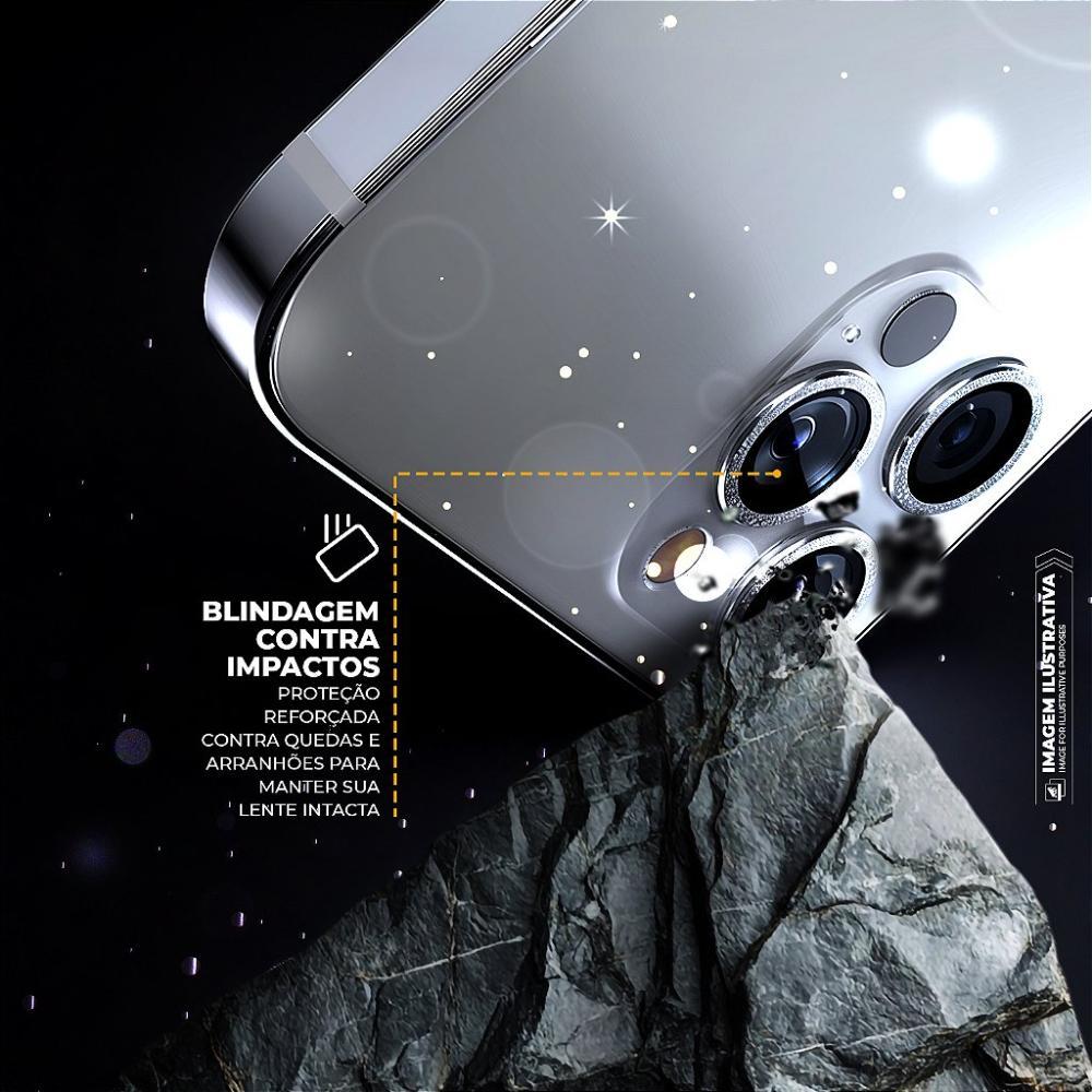 Protetor de Lente para iPhone 15 Plus - One Armor - Frame para câmera - Glitter - Gshield - 2