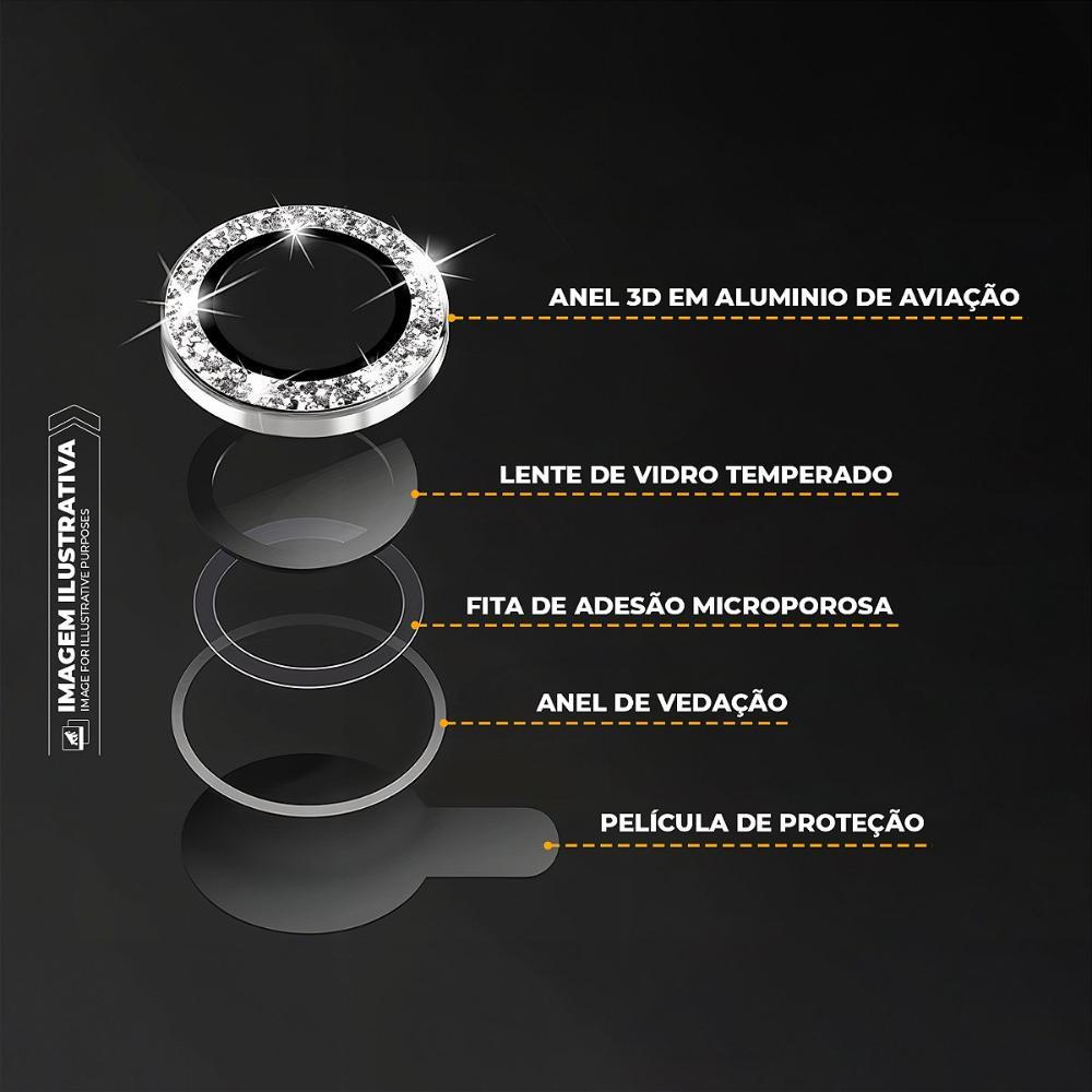 Protetor de lente One Armor para iPhone 15 Pro / 15 Pro Max - Glitter - Gshield - 3