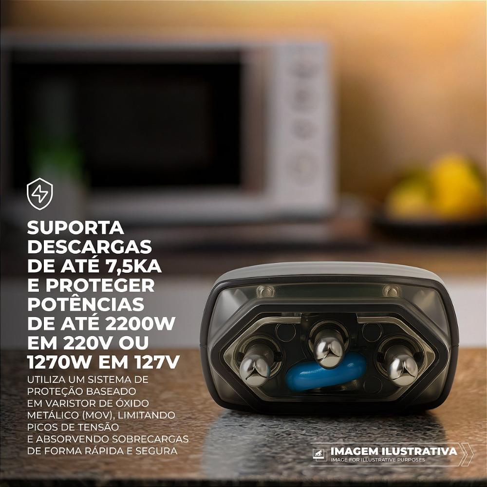 Plugue de Tomada Protetor DPS Anti-Raio - Survivor - Gshield - 3