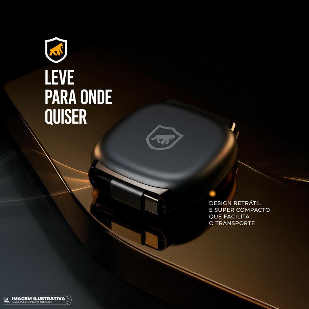 Cabo Retrátil Tipo C / Tipo C 100W 1m - Victus - Preto - Gshield - 5