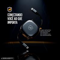 Cabo Retrátil Tipo C / Tipo C 100W 1m - Victus - Preto - Gshield - 3