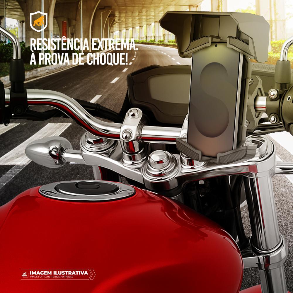 Suporte para Moto, Bicicleta, Bike - Ajuste 360°, Solar Cover, Compatível com Smartphones 4.7” a 7” - Survivor - Gshield - 4