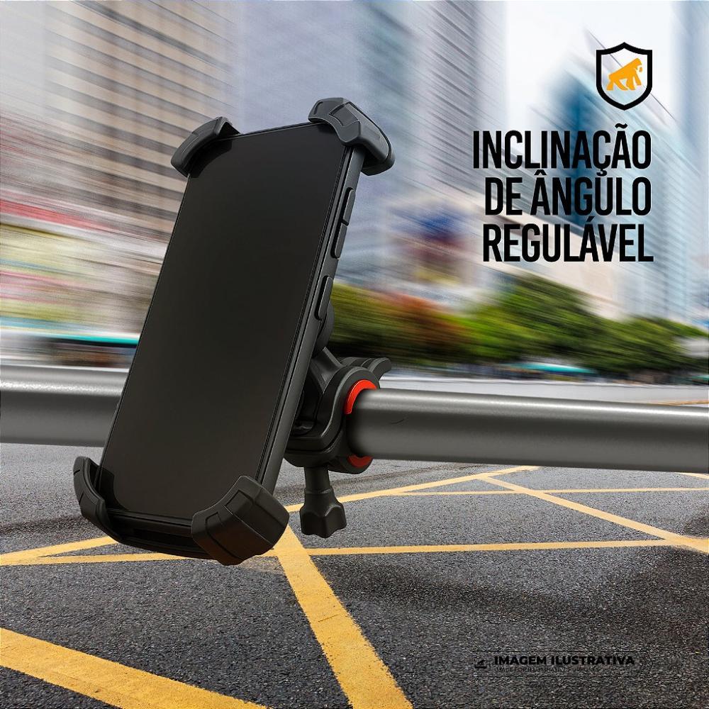 Suporte para Moto, Bicicleta, Bike - Travamento Seguro, Rotação 360°, Amortecimento de Impacto e Fixação para Guidão - Tank Car - Gshield - 3