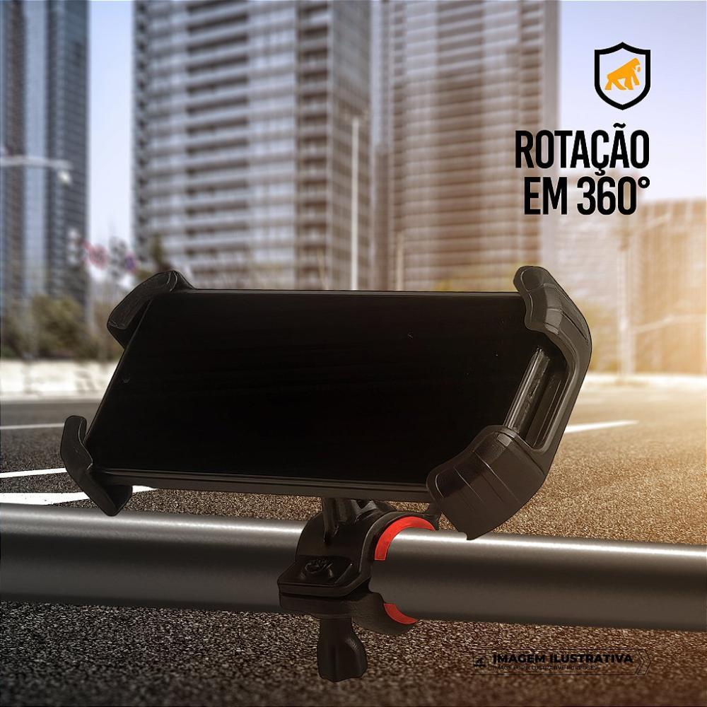 Suporte para Moto, Bicicleta, Bike - Travamento Seguro, Rotação 360°, Amortecimento de Impacto e Fixação para Guidão - Tank Car - Gshield - 4