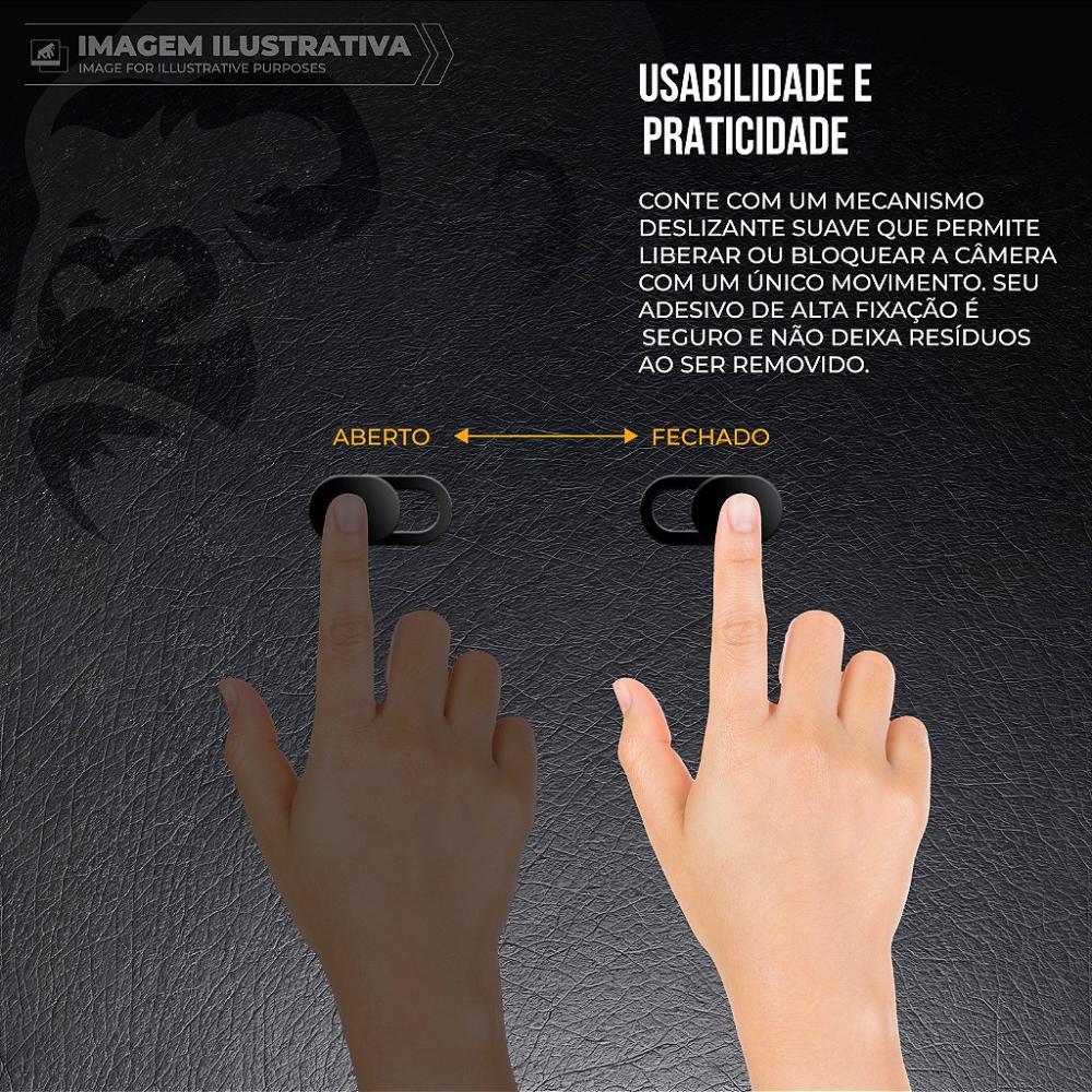 Protetor de Privacidade para Câmera - Ultra Slim 0,7mm, Deslizante e Universal para Notebook, Tablet e Smartphone - Gshield - 4
