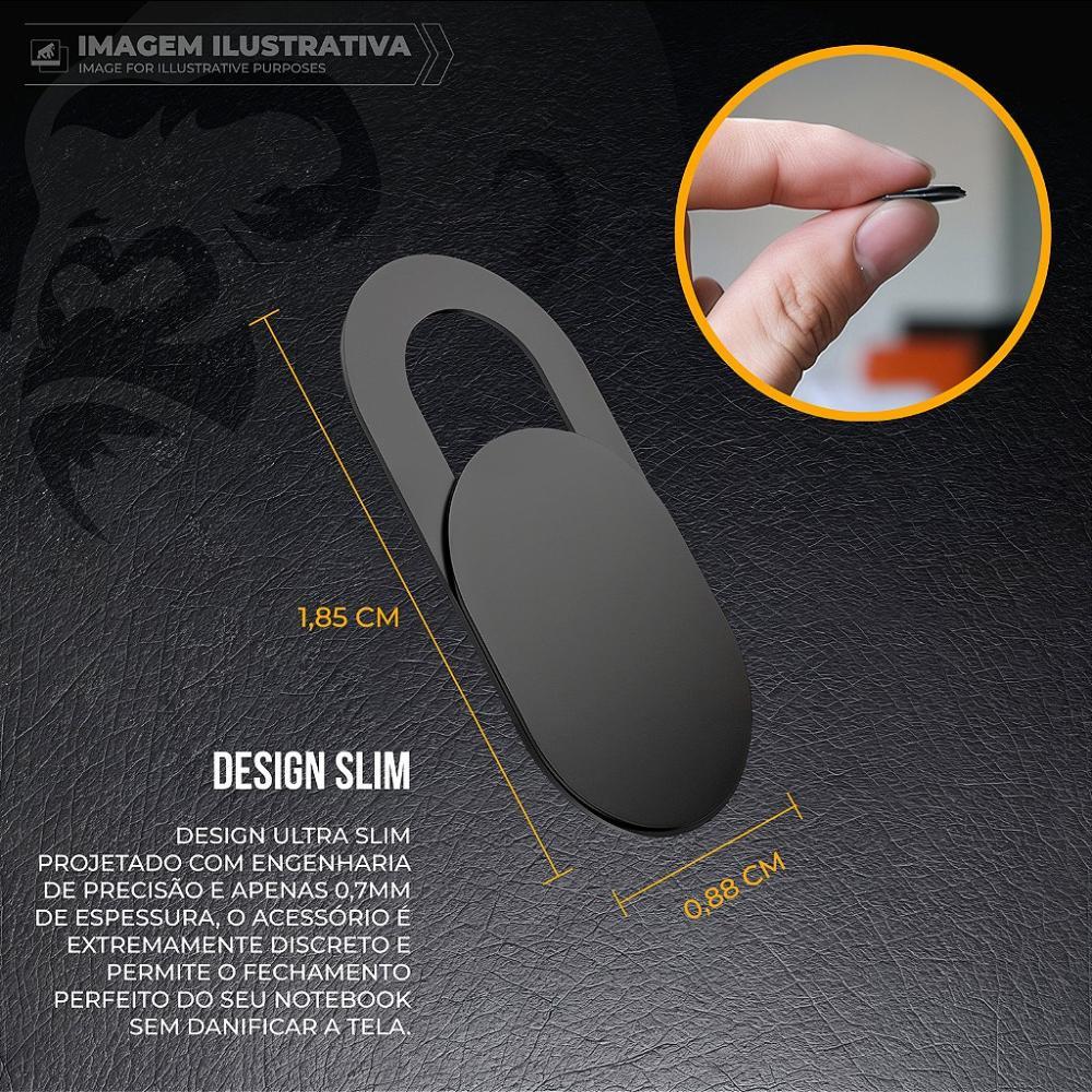 Protetor de Privacidade para Câmera - Ultra Slim 0,7mm, Deslizante e Universal para Notebook, Tablet e Smartphone - Gshield - 5