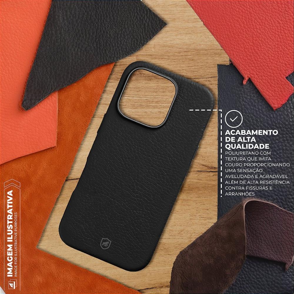 Capa case capinha para iPhone 16E - Magsafe TechCouro - Preta - Gshield - 2