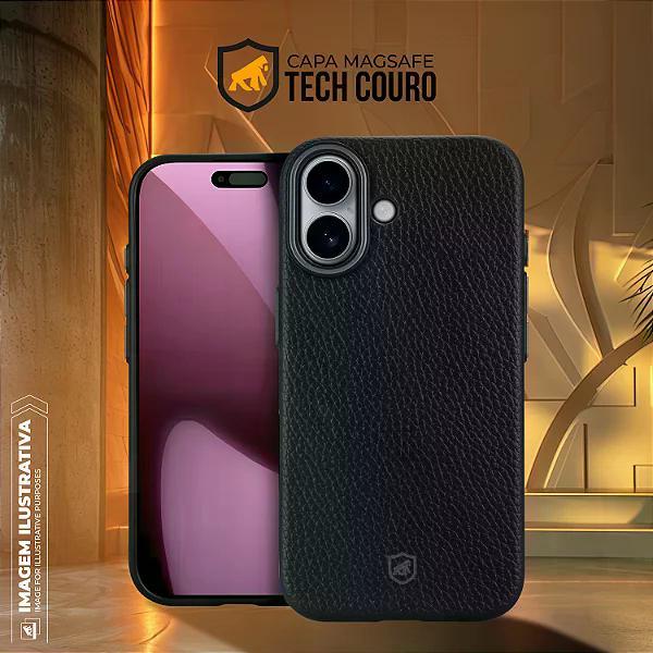 Capa case capinha para iPhone 15 - Magsafe TechCouro - Preta - Gshield - 6