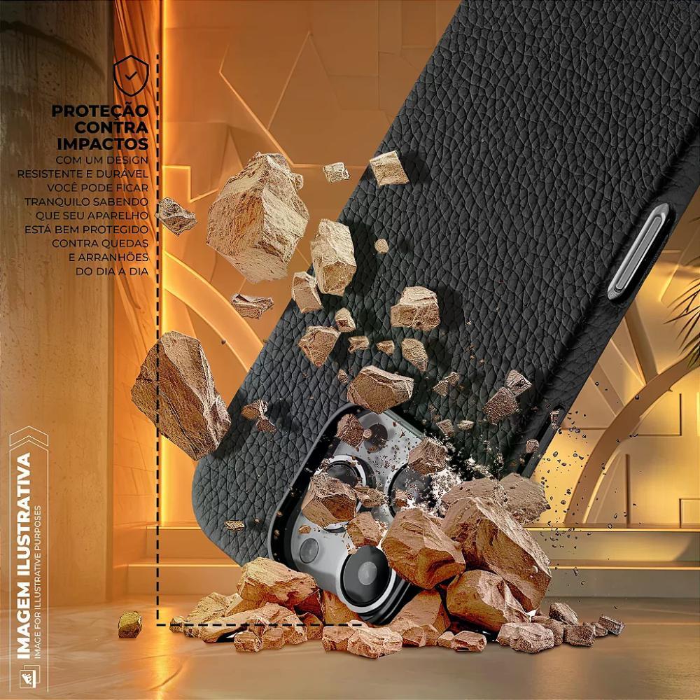 Capa case capinha para iPhone 16 Pro Max - Magsafe TechCouro - Preta - Gshield - 5