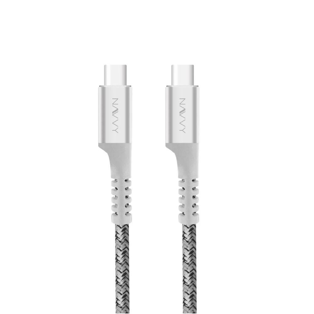 Cabo Fish Kevlar - Branco - Tipo C/ Tipo C - 1m - 1