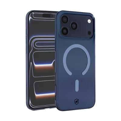 Capa case capinha para iPhone 17 Pro Max - Crystal Slim Magsafe - NÃO AMARELA - Azul - Gshield