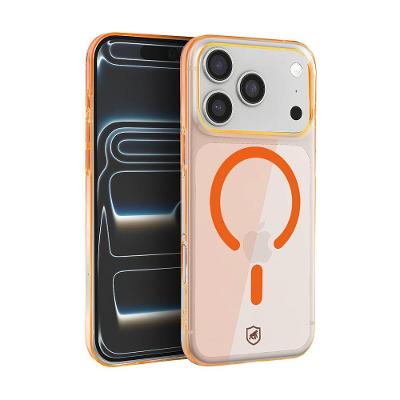 Capa case capinha para iPhone 17 Pro - Crystal Slim Magsafe - NÃO AMARELA - Laranja - Gshield