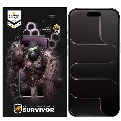 Película para iPhone Air - Privacidade com Aplicador - Survivor - Gshield