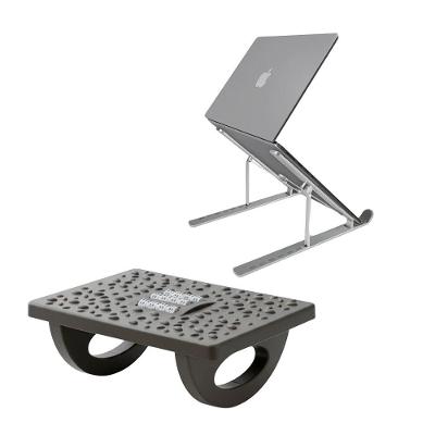 Kit Escritório e Home Office - Apoio para Pés Ergonômico + Suporte Notebook - Gshield