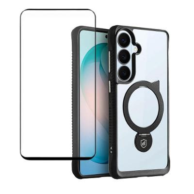 Kit Capa Case Capinha Raptor e Pelicula Dual Glass Preta para Samsung Galaxy S26 Plus - Gshield