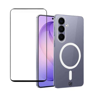 Kit Capa case capinha Crystal Slim Magsafe e Película Dual Glass para Samsung Galaxy S26 - Gshield