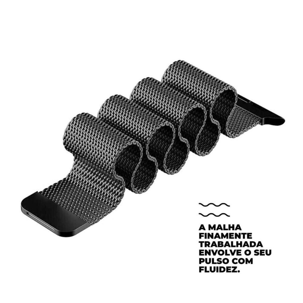 Pulseira de Milanese para Apple Watch 38 / 40 / 41MM Preta - Gshield - 4