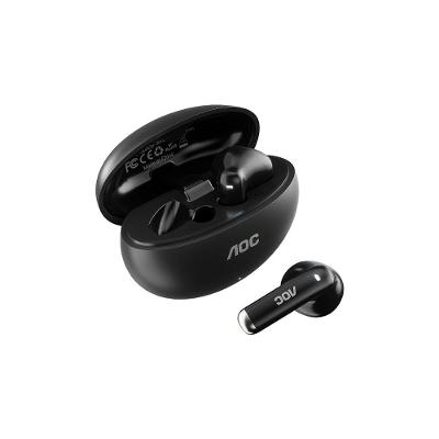 Fone de Ouvido Bluetooth 6.0 Earbuds TWS Sem Fio com Estojo Carregador, Preto AOC