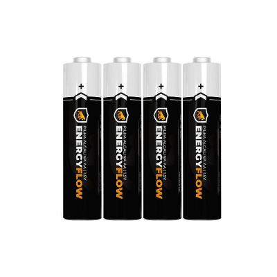 Pilha Alcalina 4 Unidades AAA Energy Flow com Tensão de 1,5V, Alta potência e Durabilidade para Controles, Teclados, Mouses e Brinquedos - Gshield