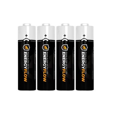 Pilha Alcalina 4 Unidades AA Energy Flow com Tensão de 1,5V, Alta potência e Durabilidade para Controles, Teclados, Mouses e Brinquedos - Gshield