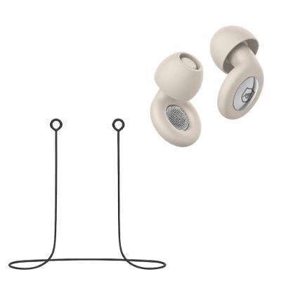 Kit Cordão Anti-Perda + Tampões de Ouvido Earplugs Shield Calm com Tubo Filtro Acústico - Bege - Gshield