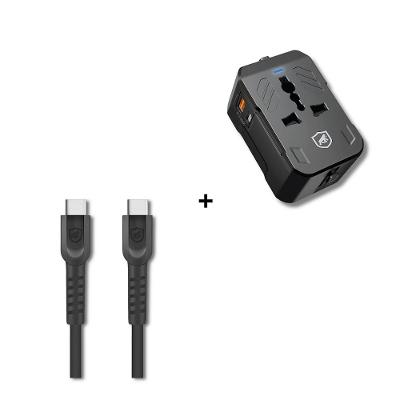 Kit Carregador Universal Turbo Power Delivery + Cabo Dual Shock Tipo C / Type C 1.2m - Gshield