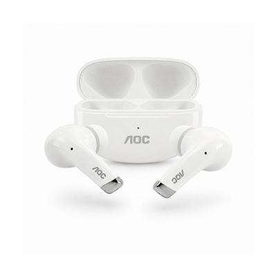 Fone de Ouvido Bluetooth Earbuds Pro V5.4 com Estojo de Recarga e Baixa Latência - Branco - AOC