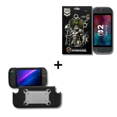 Kit Capa case capinha Armex Anti-impacto e Case Magnética Removível para SSD + Película Hydrogel Gamer Fosca para Nintendo Switch 2 - Gshield