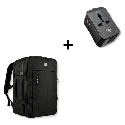Kit Mochila 38L para Viagem para Notebook 17" + Carregador Turbo PD - Gshield