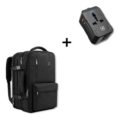 Kit Mochila Symetric Impermeável 33L Notebook 17" + Carregador Turbo PD - Gshield