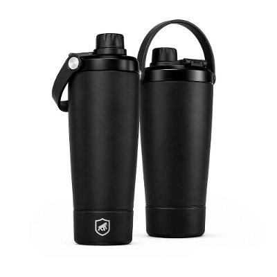Coqueteleira Térmica Armor 600ml com Tela Filtrante, Compartimento para Whey e Alça para Transporte - Preta - Gshield