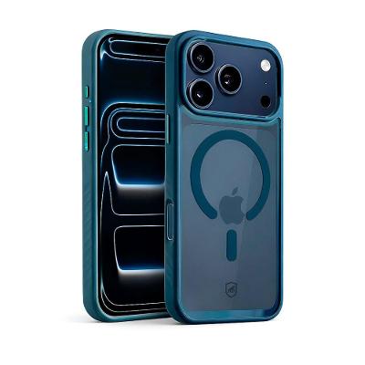 Capa case capinha para iPhone 18 Pro Max - Magsafe Wave Transparente - Azul - Gshield