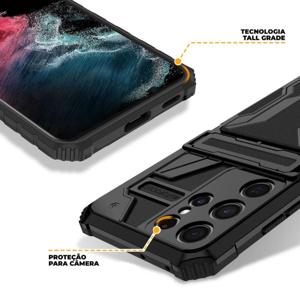 Capa case capinha Guardian para Samsung Galaxy S22 Ultra - Preta - Gshield - 3