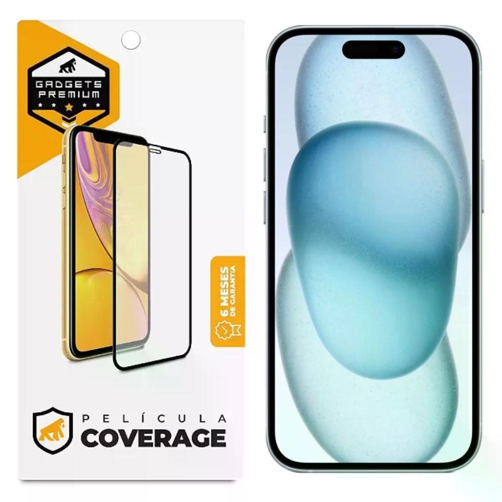Película para iPhone 15 Plus -Coverage 5D Pro Preta- Gshield - 1