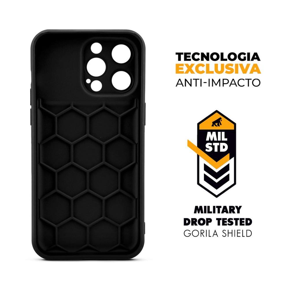 Capa case para iPhone 15 Pro Max - Symetric Preta - Gshield - 4