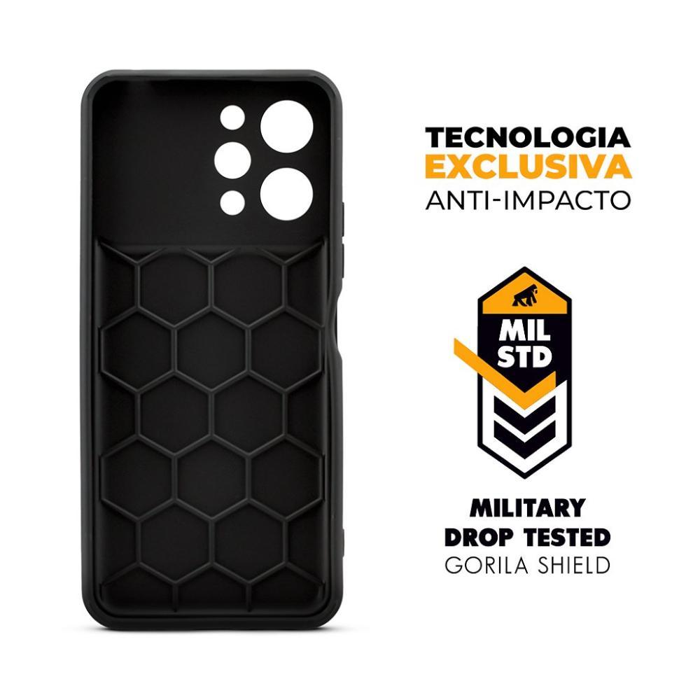 Capa para Redmi 12 - Symetric Preta - Gshield - 4