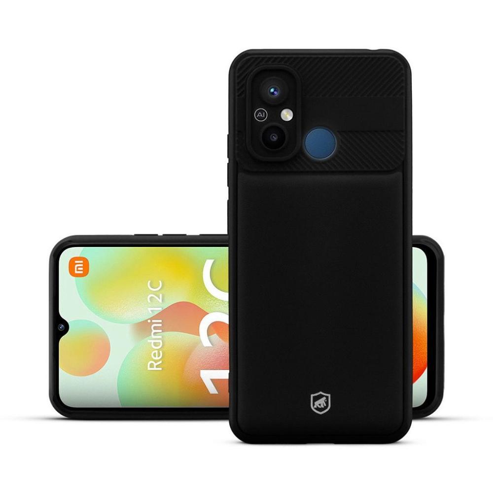 Capa para Redmi 12C - Symetric Preta - Gshield - 1