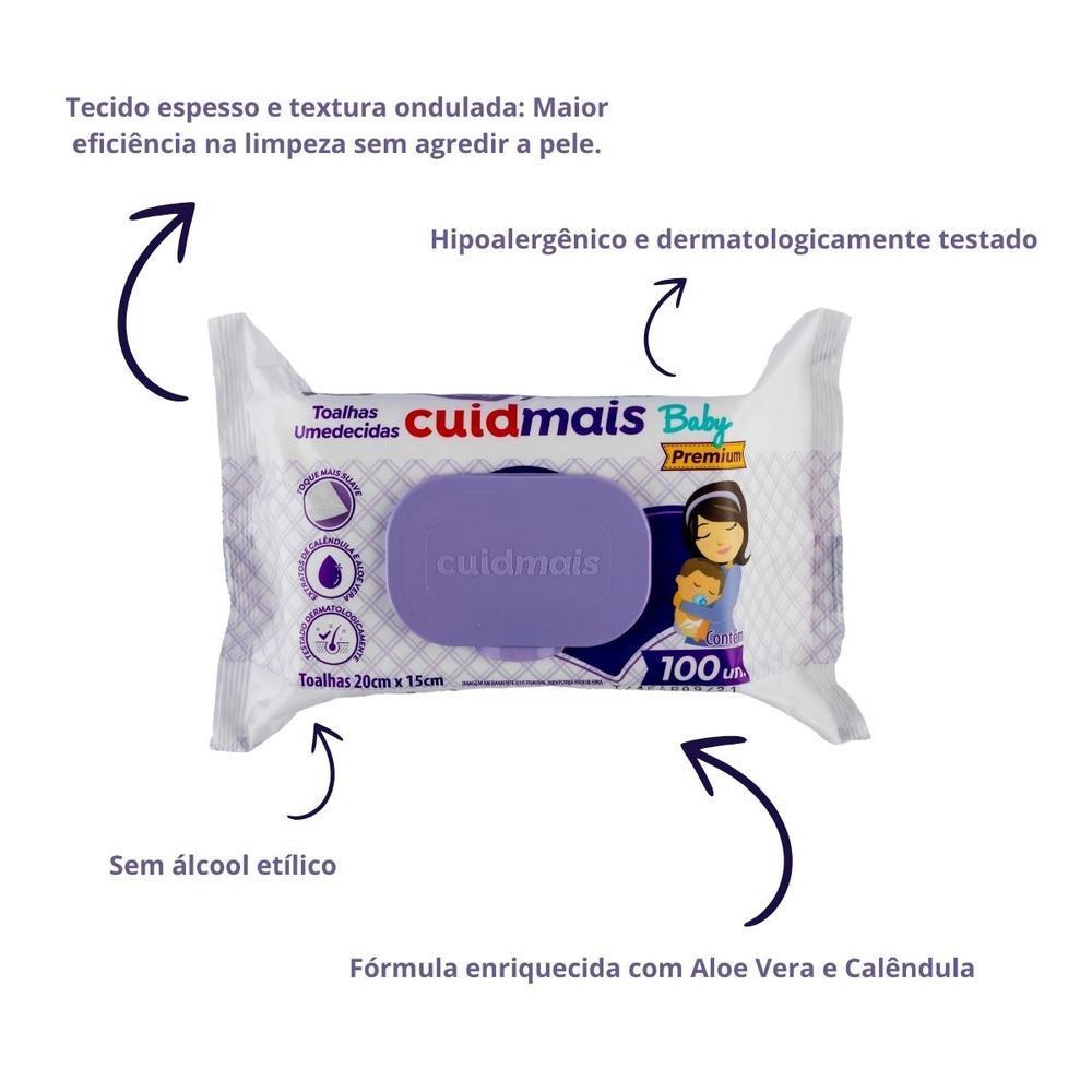 Kit Toalha Umedecida Cuidmais Baby Premium com 700 Unidades - 4
