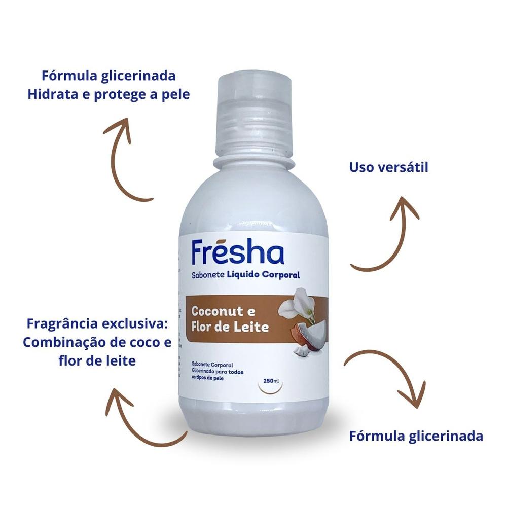 Sabonete Líquido Fresha Coconut e Flor de Leite 250ml - 3
